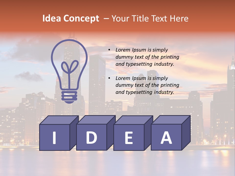 Beach City Downtown District PowerPoint Template