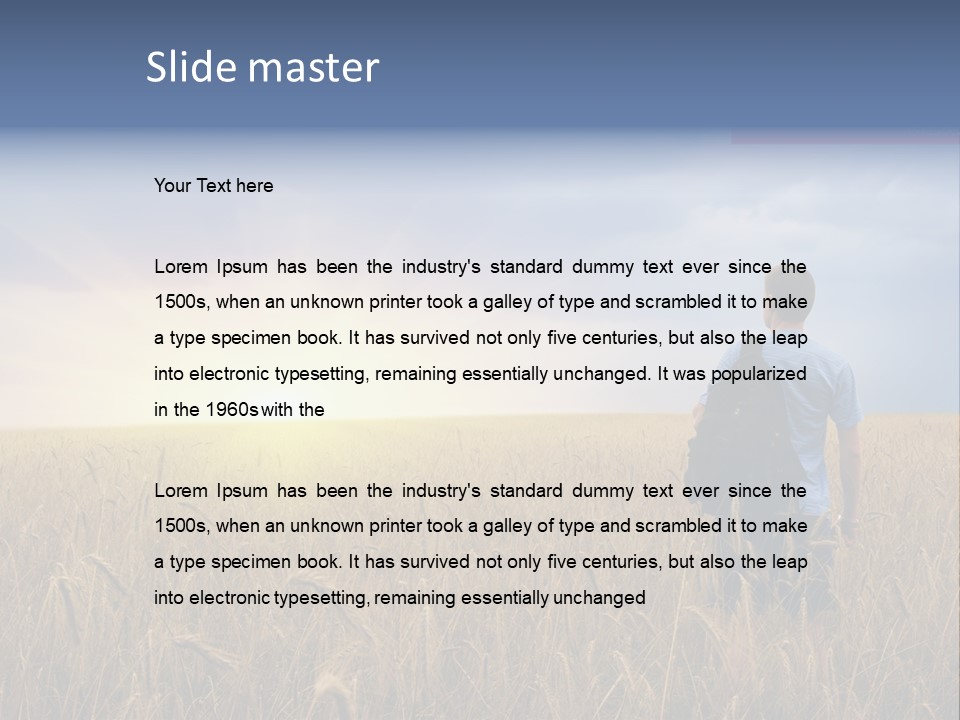 Guy Happy Orange PowerPoint Template