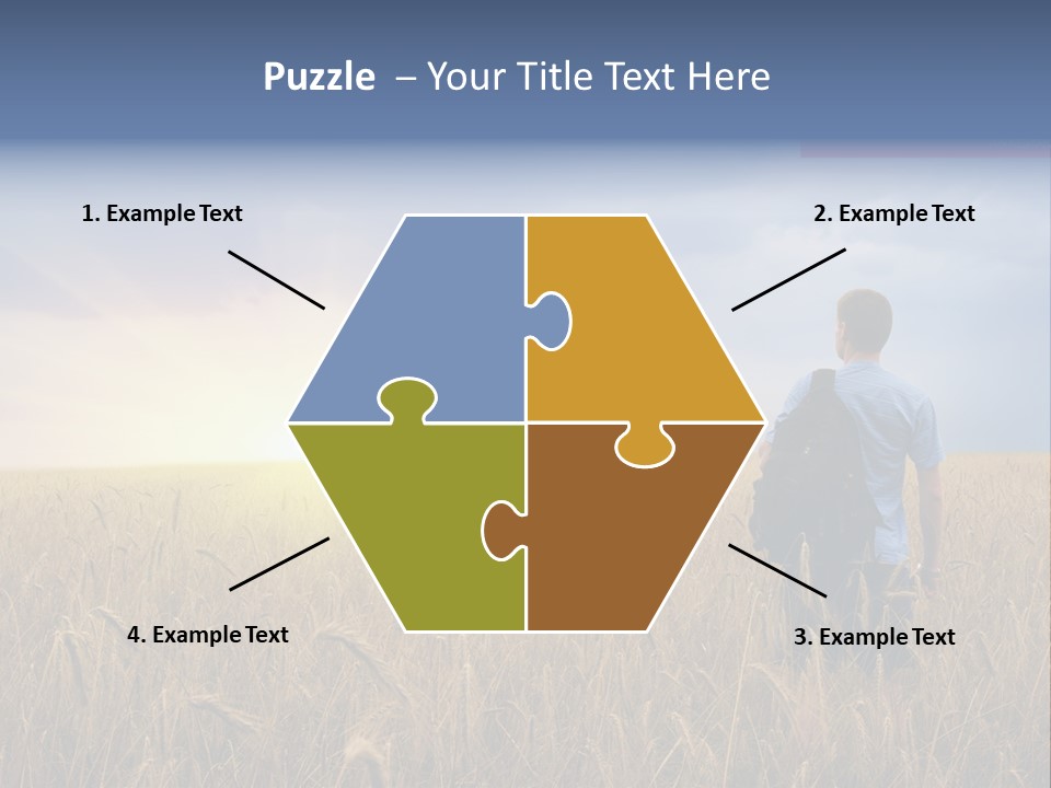 Guy Happy Orange PowerPoint Template