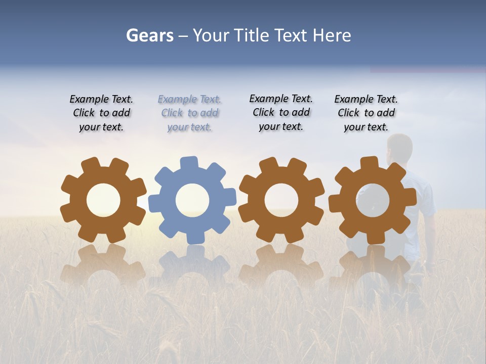 Guy Happy Orange PowerPoint Template