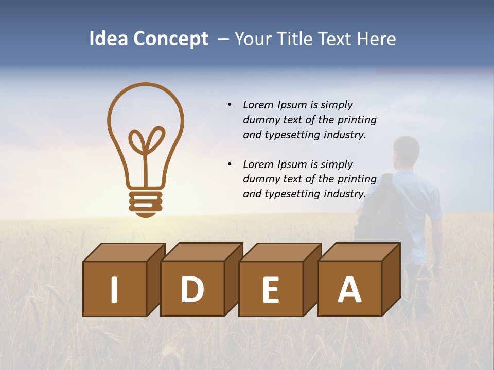 Guy Happy Orange PowerPoint Template