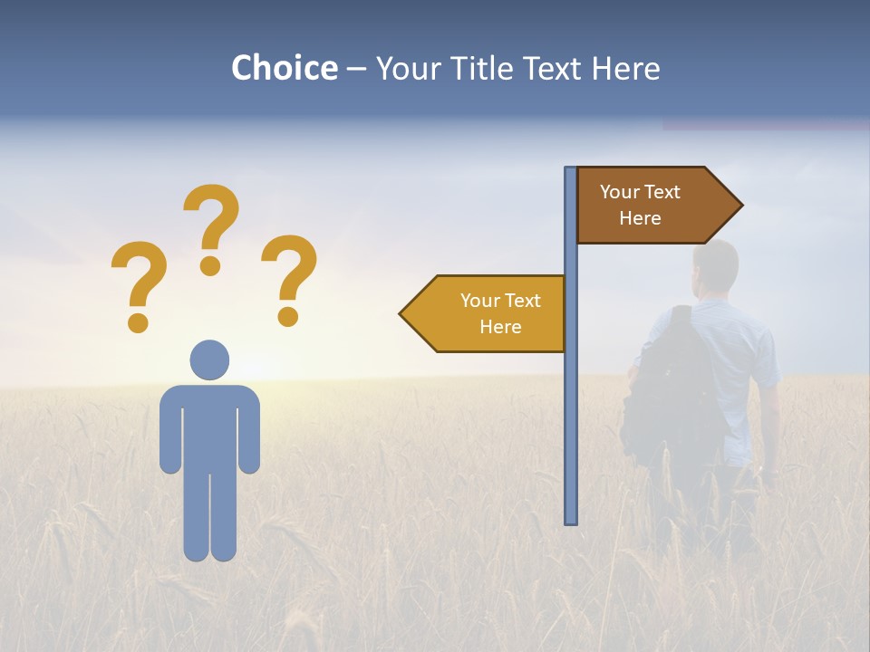 Guy Happy Orange PowerPoint Template