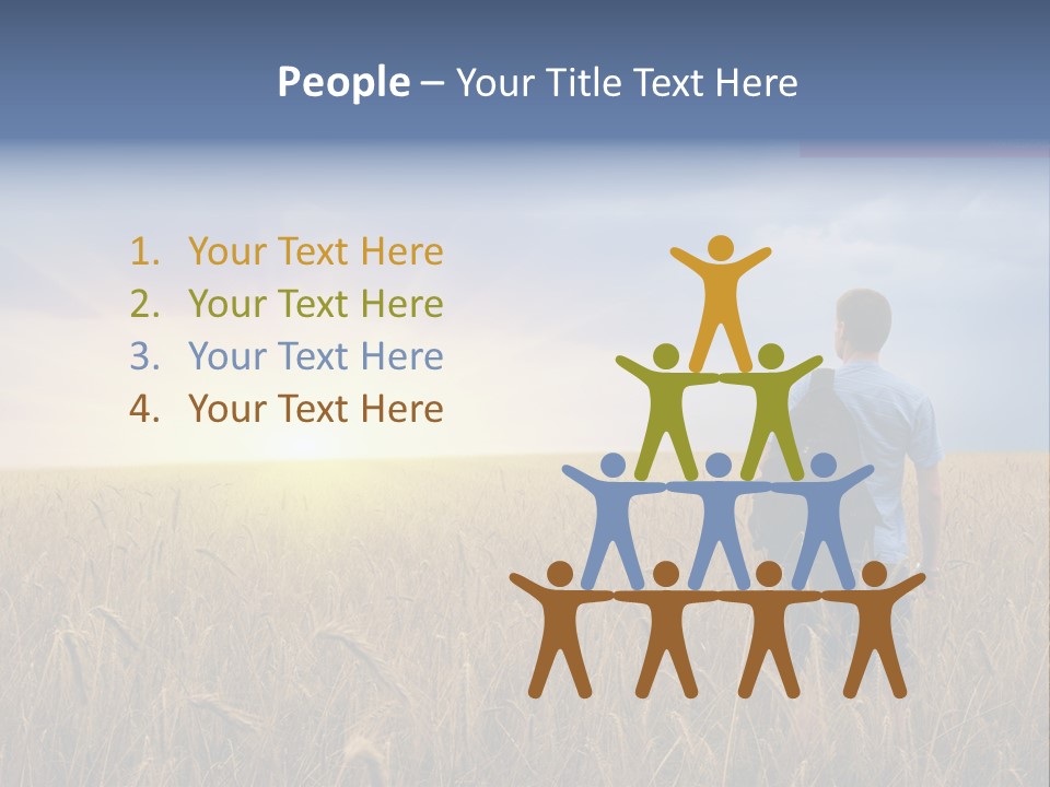 Guy Happy Orange PowerPoint Template