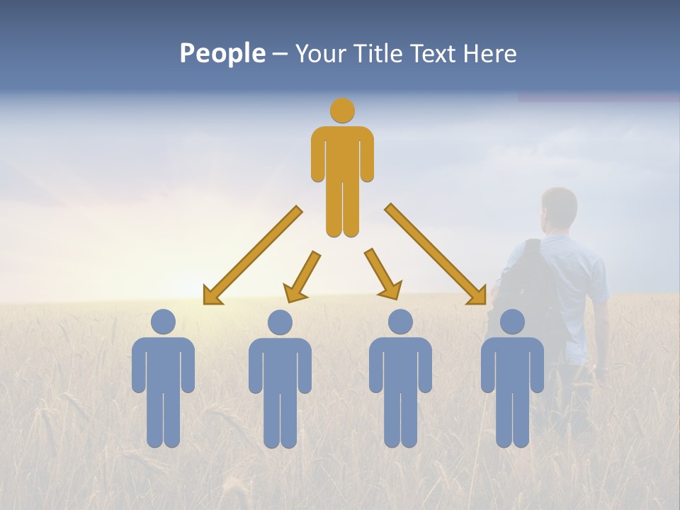 Guy Happy Orange PowerPoint Template