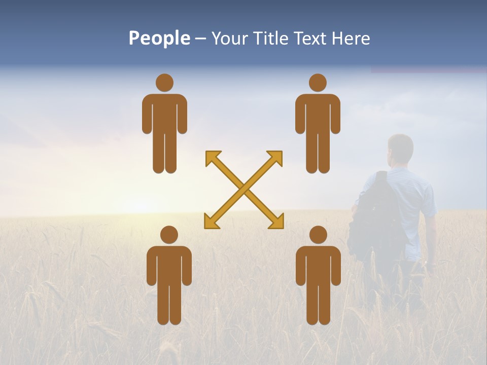 Guy Happy Orange PowerPoint Template