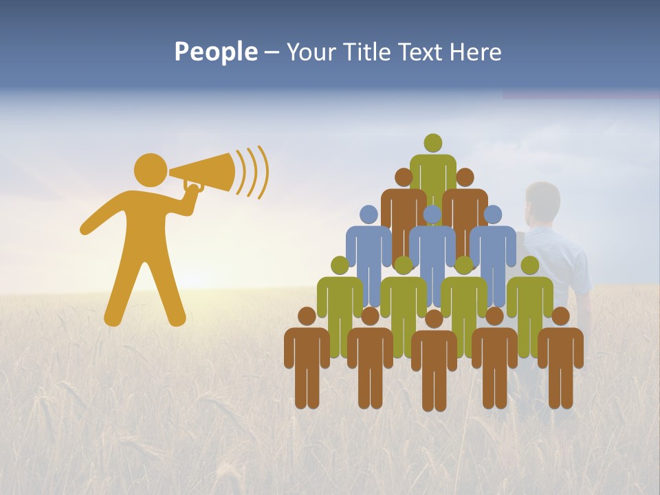 Guy Happy Orange PowerPoint Template