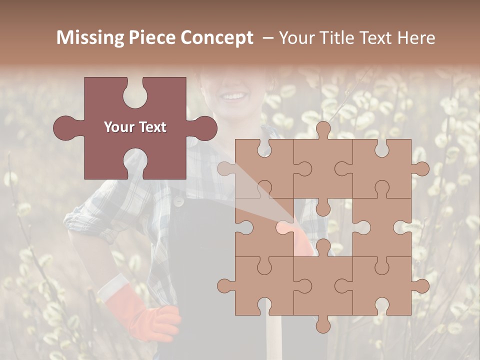 Spring Chequered Gloves PowerPoint Template