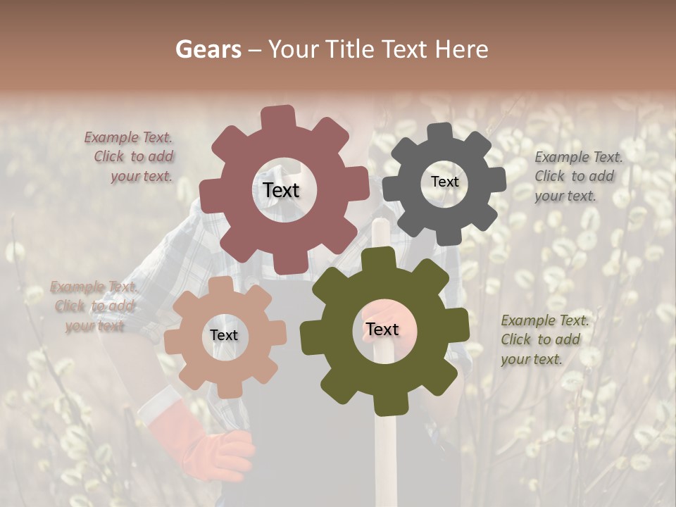 Spring Chequered Gloves PowerPoint Template