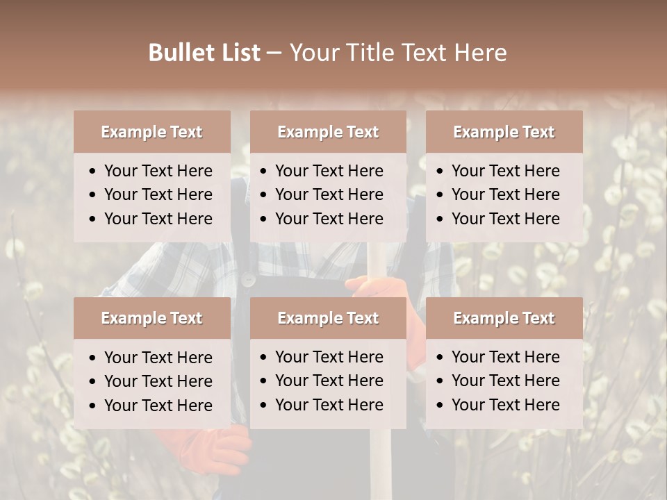Spring Chequered Gloves PowerPoint Template