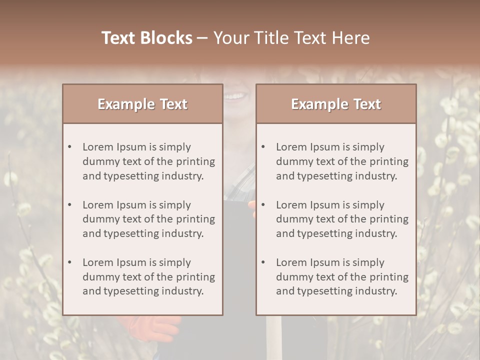 Spring Chequered Gloves PowerPoint Template