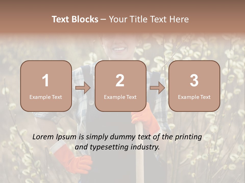 Spring Chequered Gloves PowerPoint Template