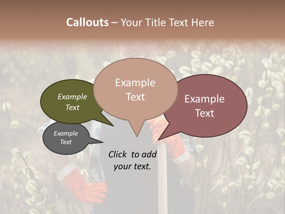 Spring Chequered Gloves PowerPoint Template