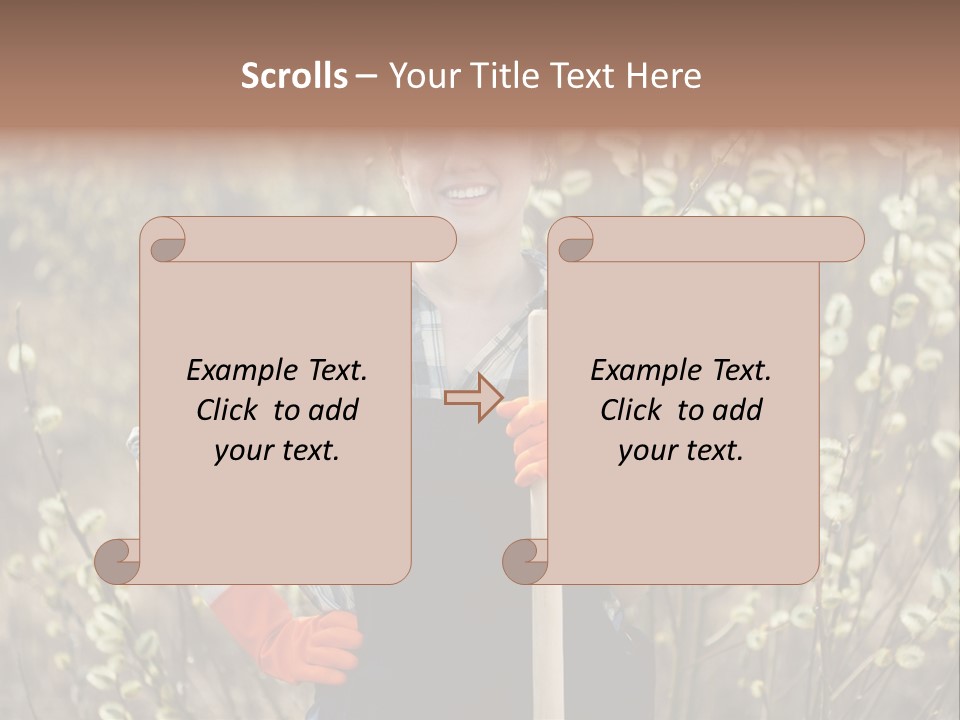 Spring Chequered Gloves PowerPoint Template