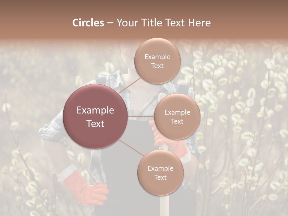 Spring Chequered Gloves PowerPoint Template