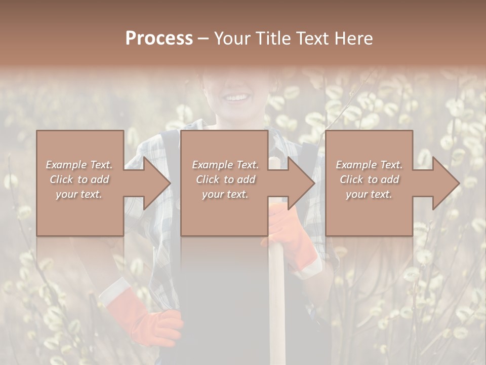 Spring Chequered Gloves PowerPoint Template