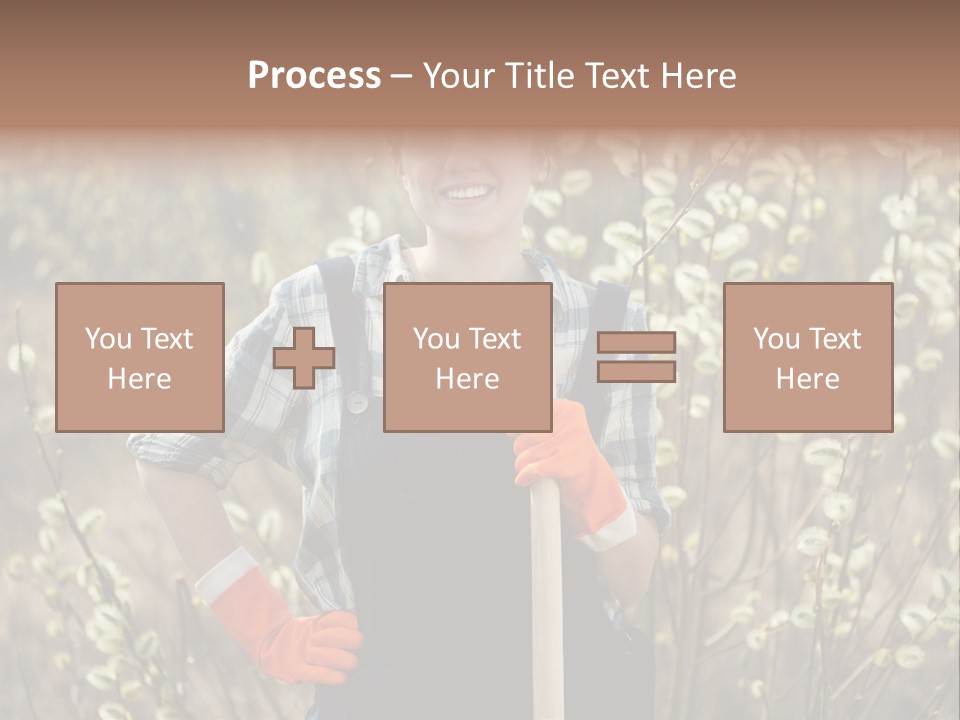 Spring Chequered Gloves PowerPoint Template