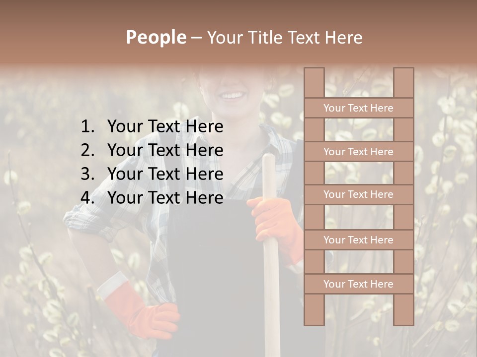 Spring Chequered Gloves PowerPoint Template