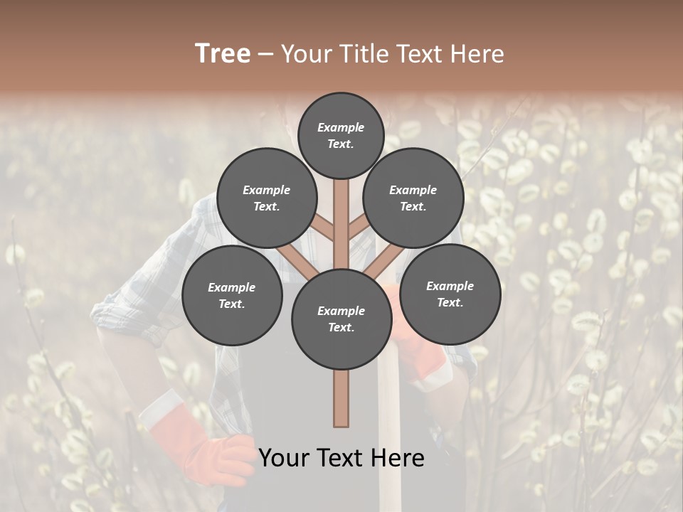 Spring Chequered Gloves PowerPoint Template