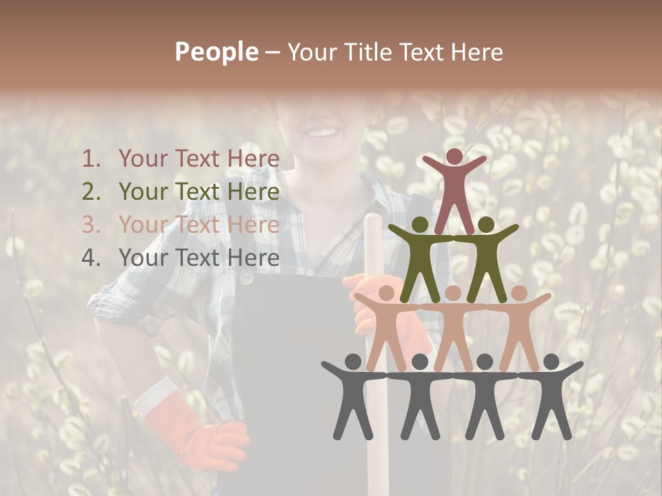 Spring Chequered Gloves PowerPoint Template