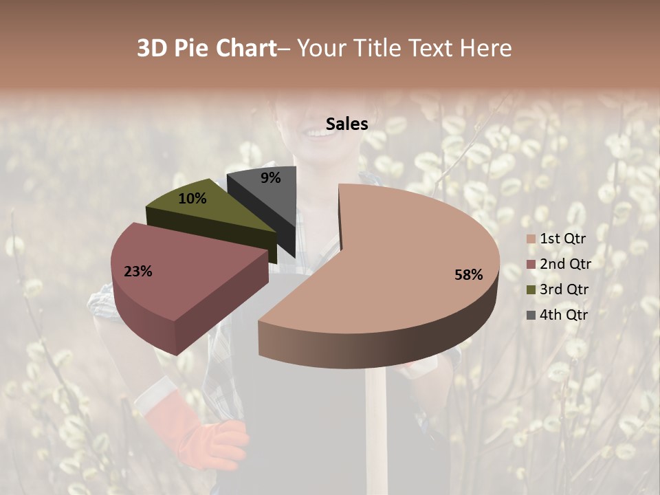 Spring Chequered Gloves PowerPoint Template