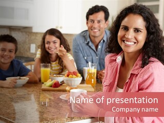 Portrait Drink Coffee PowerPoint Template