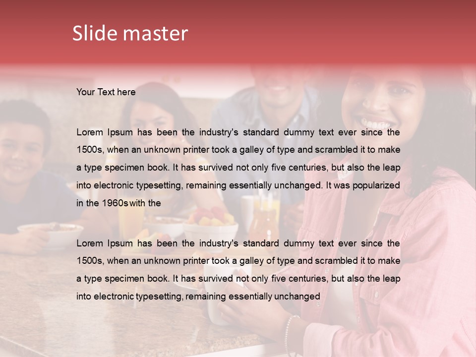 Portrait Drink Coffee PowerPoint Template