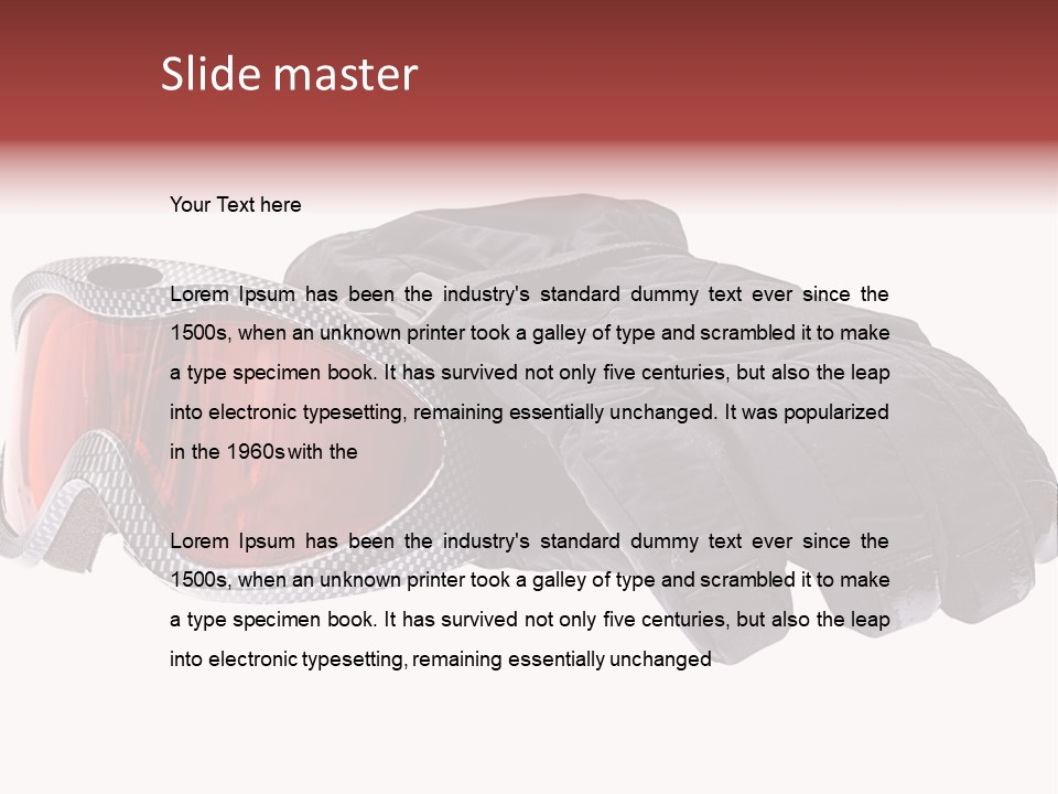 Merchandise Sports Plastic PowerPoint Template