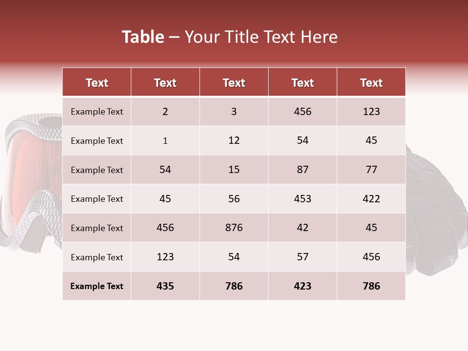 Merchandise Sports Plastic PowerPoint Template