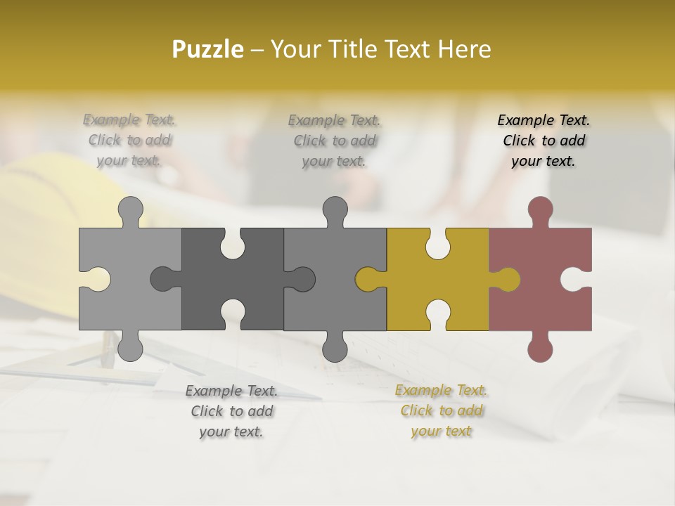 A Group Of People Working On A Construction Project PowerPoint Template