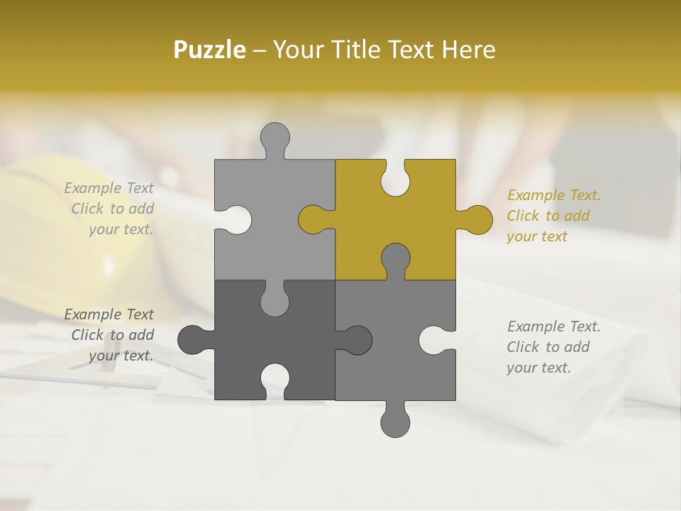 A Group Of People Working On A Construction Project PowerPoint Template