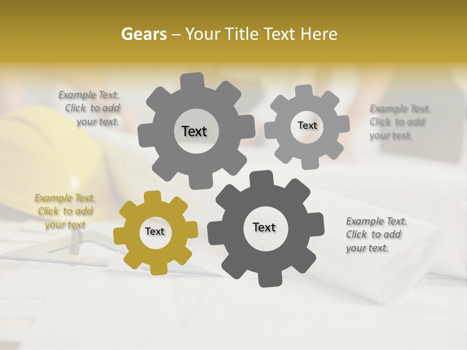 A Group Of People Working On A Construction Project PowerPoint Template