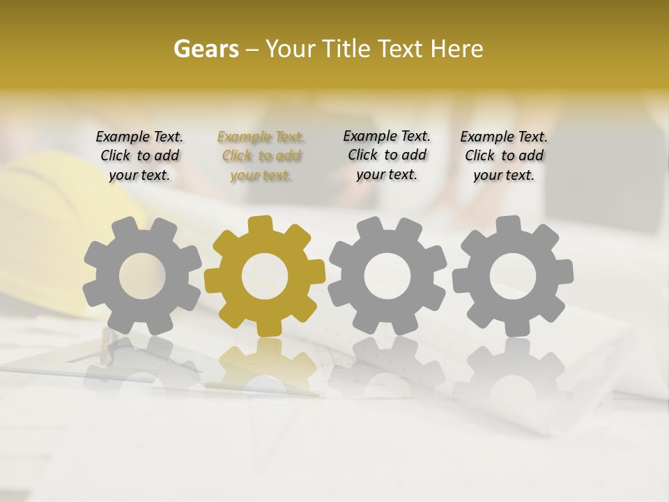 A Group Of People Working On A Construction Project PowerPoint Template