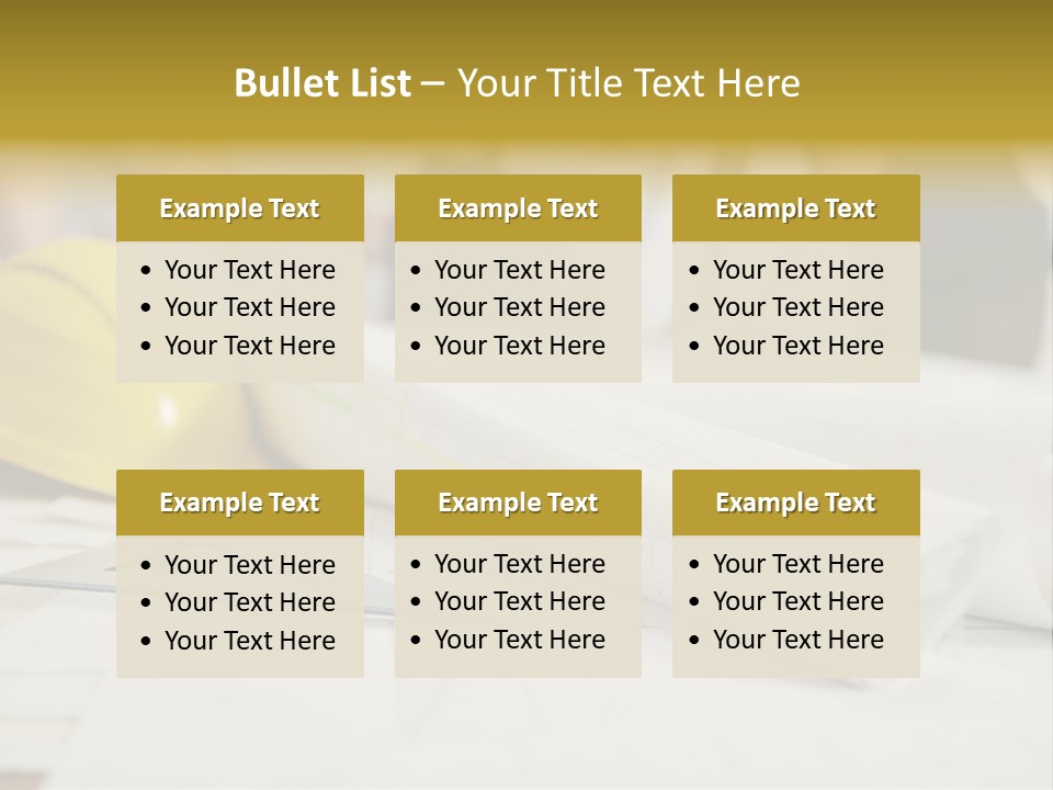A Group Of People Working On A Construction Project PowerPoint Template