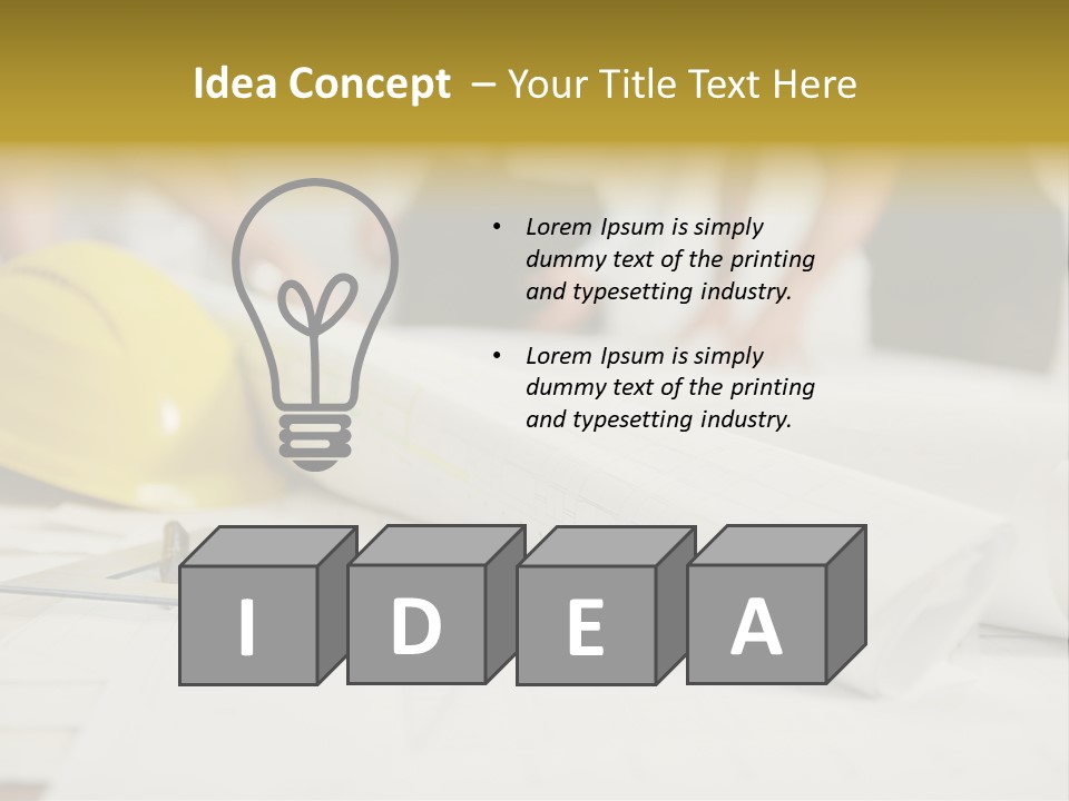 A Group Of People Working On A Construction Project PowerPoint Template