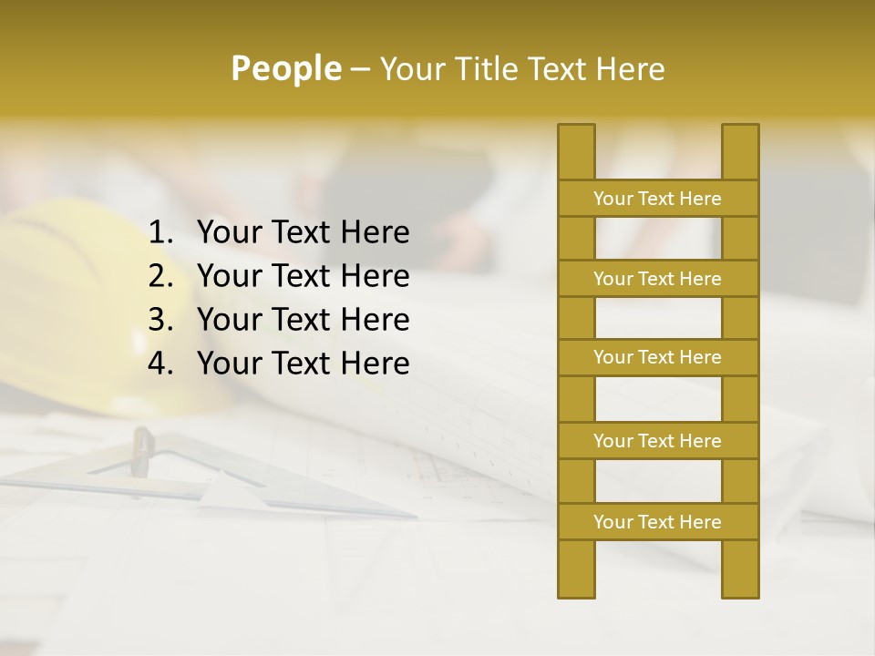 A Group Of People Working On A Construction Project PowerPoint Template