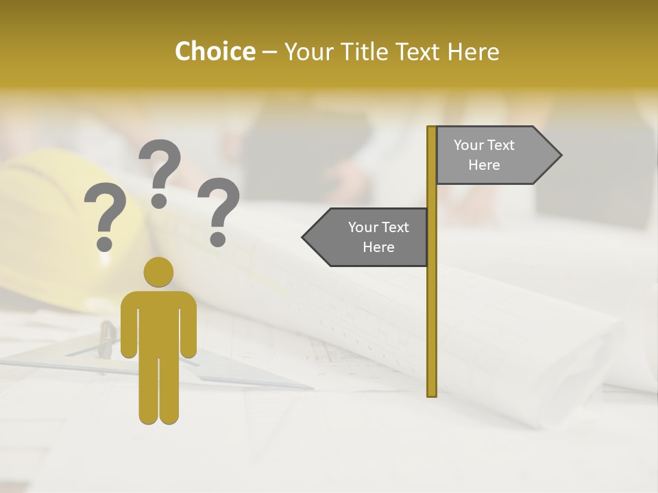 A Group Of People Working On A Construction Project PowerPoint Template