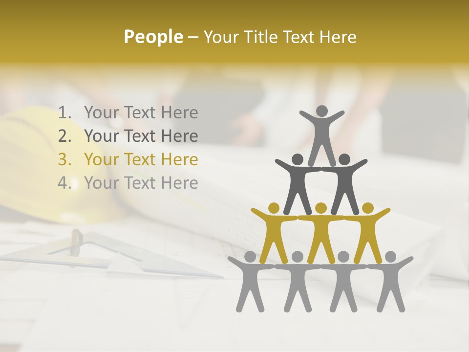 A Group Of People Working On A Construction Project PowerPoint Template