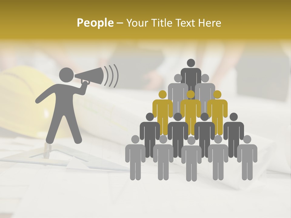 A Group Of People Working On A Construction Project PowerPoint Template