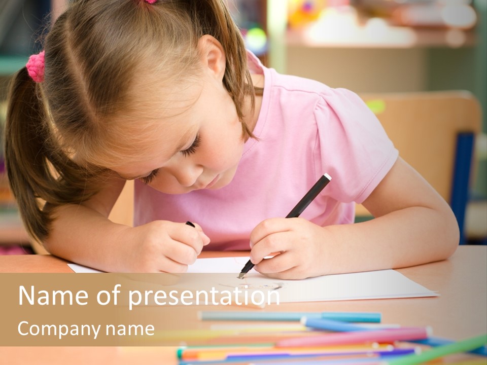 Felttip Bright Preschooler PowerPoint Template