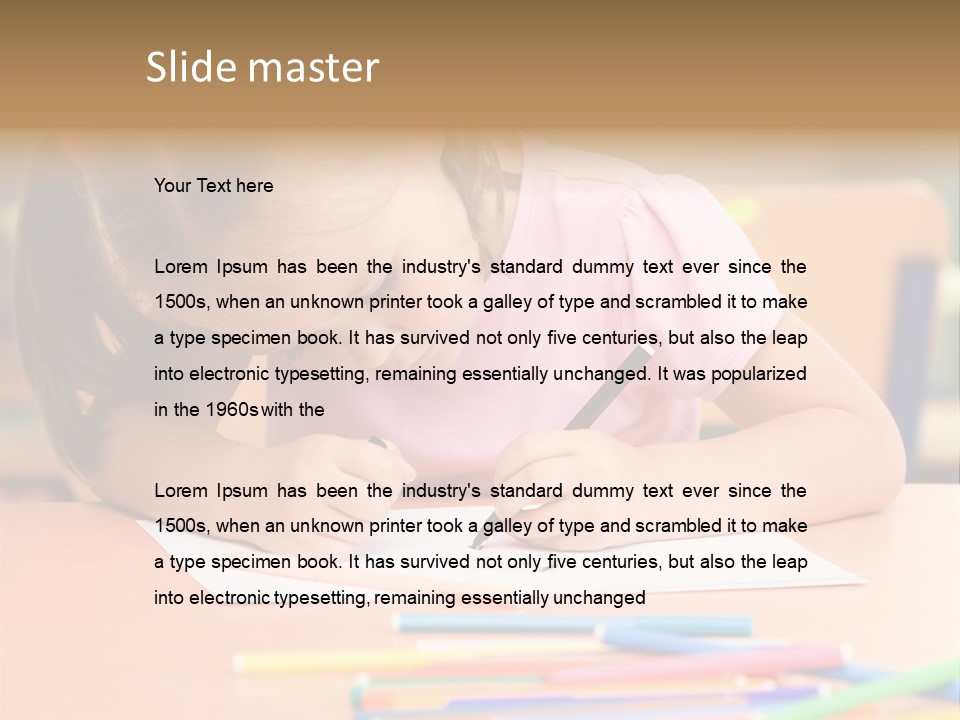 Felttip Bright Preschooler PowerPoint Template