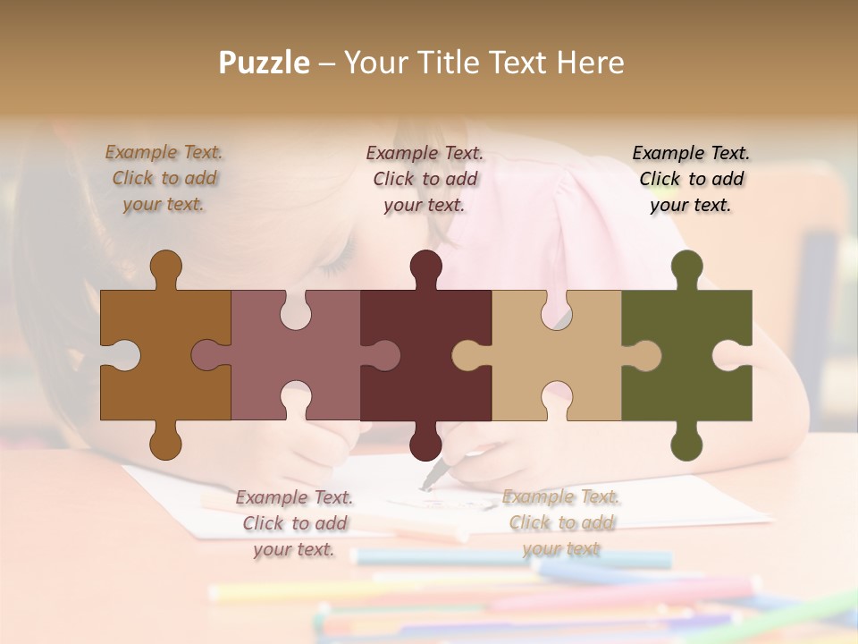 Felttip Bright Preschooler PowerPoint Template