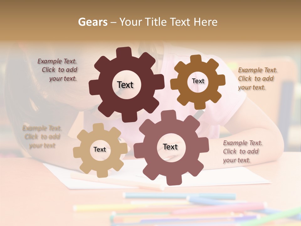 Felttip Bright Preschooler PowerPoint Template