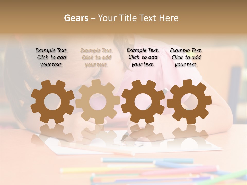 Felttip Bright Preschooler PowerPoint Template