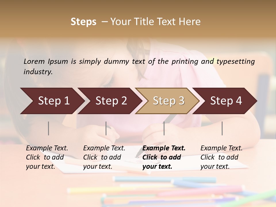 Felttip Bright Preschooler PowerPoint Template