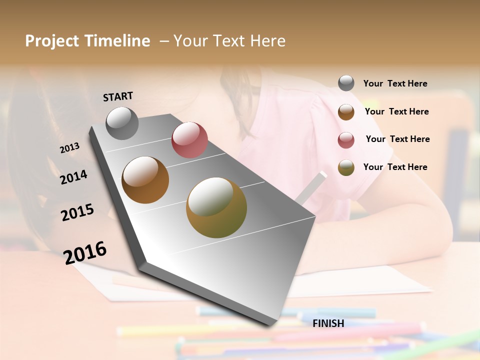 Felttip Bright Preschooler PowerPoint Template