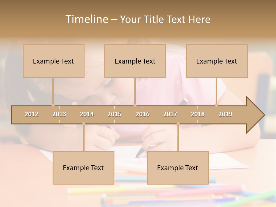 Felttip Bright Preschooler PowerPoint Template