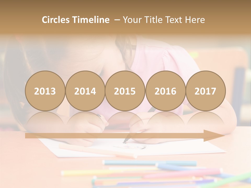 Felttip Bright Preschooler PowerPoint Template