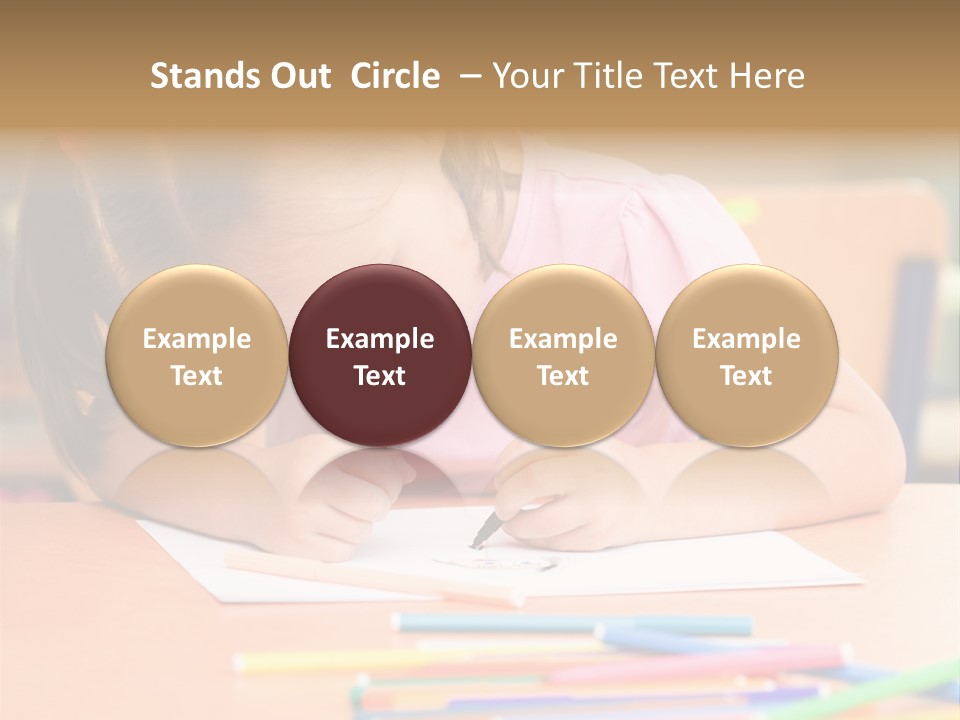 Felttip Bright Preschooler PowerPoint Template