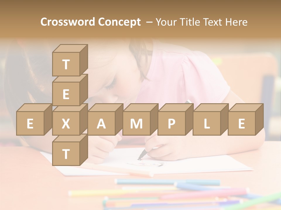 Felttip Bright Preschooler PowerPoint Template