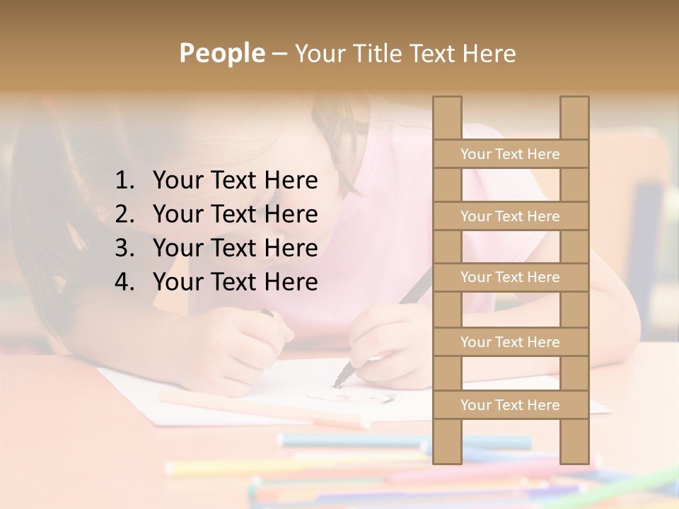 Felttip Bright Preschooler PowerPoint Template